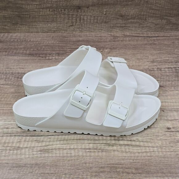 Birkenstock Arizona Essentials EVA Women’s Size 10 White Cream Sandals NEW - Picture 1 of 8